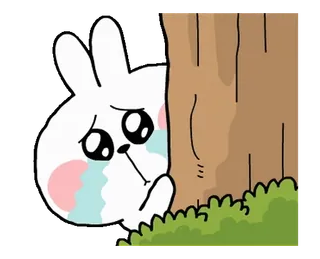 🥺 кролик, плачет, грустный, заяц, эмоциональный telegram sticker