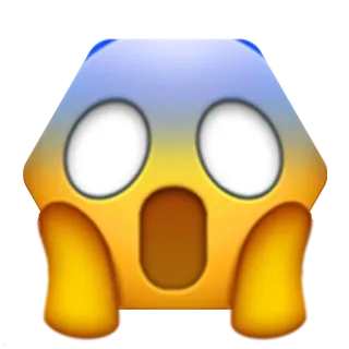 😱 emoji, shocked, surprised, scared, fear, emotional telegram sticker