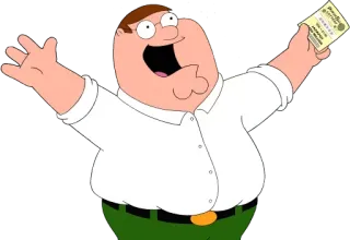 😀 Peter Griffin Family Guy 卡通, 彼得·格里芬, 恶搞之家, 搞笑 telegram sticker