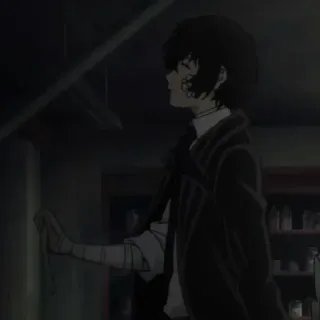🥀 Dazai Osamu Bungou Stray Dogs anime, bungou stray dogs, dazai, bandages telegram sticker