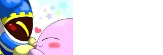 😍 Kirby pocałunek, anime, serce, słodkie, kirby telegram sticker
