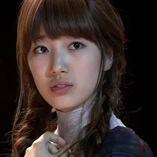 😯 woman, portrait, girl, braids, korean telegram sticker