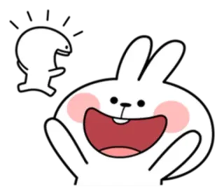 ♥️ cartoon, rabbit, cute, character telegram sticker