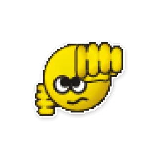 👊 tức giận, emoji, nắm đấm, đấm telegram sticker