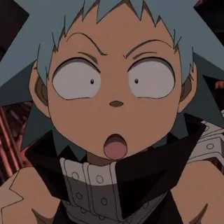 😲 Black Star Soul Eater anime, manga, shocked, black star, soul eater telegram sticker