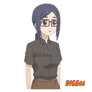 😯 NIGE44 anime, character, girl, japanese telegram sticker