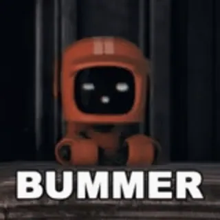 😟 BUMMER robot, triste, naranja, qué bajón, cita, frase whatsapp sticker