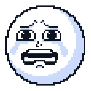 😭 pixel art, sad, crying, face, emotion, distressed telegram sticker