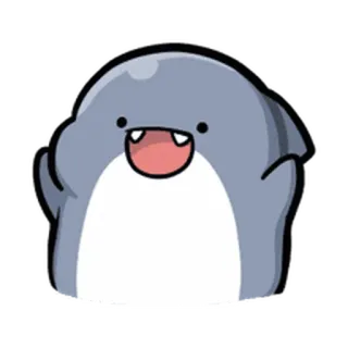 👿 귀여운, 상어, 만화, 동물 telegram sticker