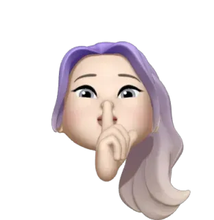 🤫 suỵt, yên lặng, im lặng, ngón tay, miệng telegram sticker