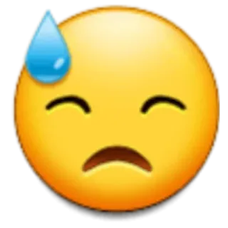 😓 emoji, face, worried, nervous, sweat telegram sticker