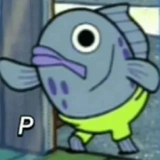 🅿️ Fred SpongeBob SquarePants P telegram sticker