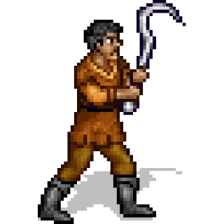 🌾 pixel art, scythe, weapon, violence telegram sticker