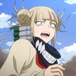 😐 Himiko Toga My Hero Academia anime, my hero academia, himiko toga, villain, manga, cartoon telegram sticker