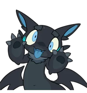 😝 만화, 동물, 생물, 괴물, 혀, 바보, 얼빠진 telegram sticker