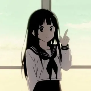 🌸 Anime, Ragazza, Uniforme, Scuola, Manga, Cartone animato telegram sticker