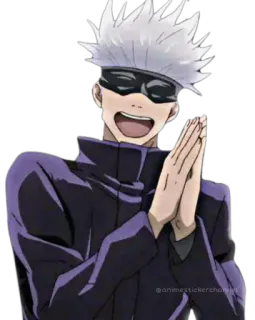 😁 Gojo Satoru Jujutsu Kaisen anime, gojo, gojo satoru, jujutsu kaisen, personnage, sticker telegram sticker