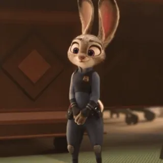 🤗 Judy Hopps Zootopia Dessin animé, Police, Officier, Animal, Lapin, Lapin telegram sticker