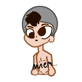 😲 млем... sticker, dessin animé, personnage, russe, expression telegram sticker