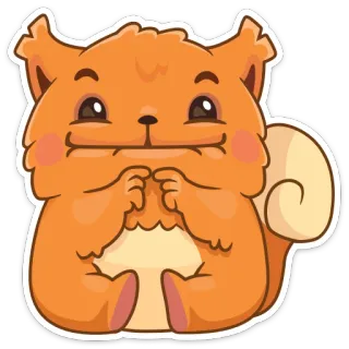 ☺️ 다람쥐, 귀여운, 동물, 만화, 스티커 telegram sticker