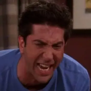😡 Ross Geller Friends tv show, friends, ross geller, screaming, actor, david schwimmer telegram sticker