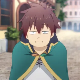 ⚔️ Kazuma Satou KonoSuba 动漫, 异世界, 表情, 搞笑, 角色 telegram sticker