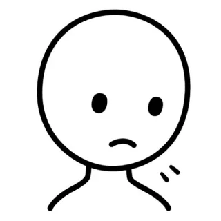 🤬 stick figure, drawing, sad, minimalist, outline, simple telegram sticker