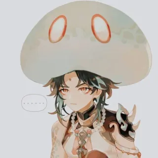😐 Xiao Genshin Impact ...... anime, video game, fan art, cute, character, meme telegram sticker