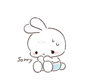 🐰 Hase, Cartoon, Süß, Baby, Kawaii, Tier, Sticker telegram sticker