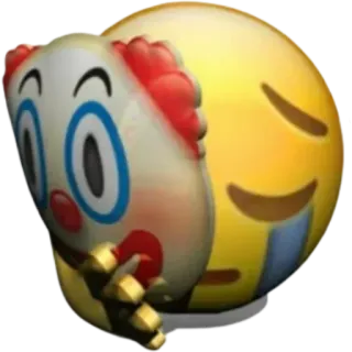 😭 Clown, Emoji, Traurig, Weinend, Maske, Gesichtsausdruck, Emotional whatsapp sticker