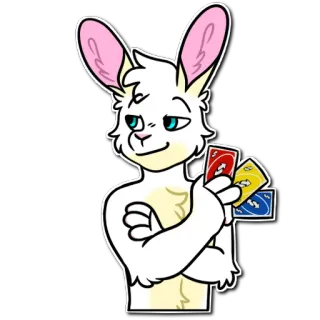 ◀️ furry rabbit telegram sticker