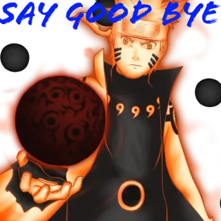😈 Naruto SAY GOOD BYE anime, manga, naruto, say goodbye, anime character telegram sticker