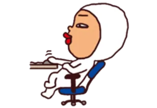 😐 naklejka, postać, kreskówka, pisanie, komputer, mem telegram sticker