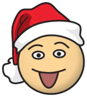 😛 Emoji, Natale, Cappello da Babbo Natale, sciocco, divertente, cartone animato telegram sticker