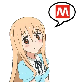 🚇 Chica anime, Dibujo animado, Sticker, Lindo, Personaje, Bocadillo de diálogo telegram sticker