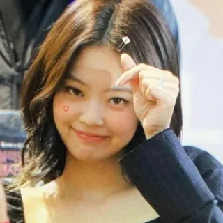 ❤️ 女人, 微笑, 女孩, 韩国, 可爱, 手指爱心 whatsapp sticker