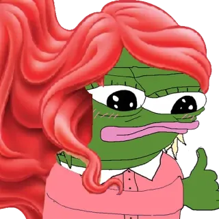 👍 Pepe the Frog pepe, frog, meme, internet meme, kawaii, cute, thumbs up telegram sticker