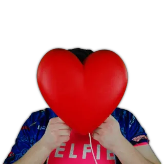 ❤️ SELFIE cuore, palloncino, amore, rosso, selfie telegram sticker