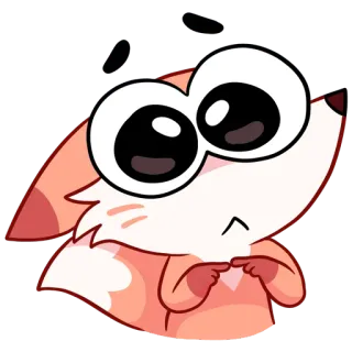 🥺 animal, cute, fox, cartoon telegram sticker