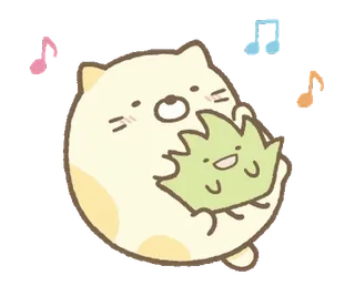❄️ chat, mignon, dessin animé, musique, kawaii, animal telegram sticker