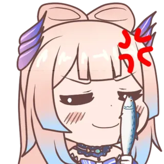 😡 Sangonomiya Kokomi Genshin Impact Anime, Videojuego, Pez, Enojado, Kokomi telegram sticker