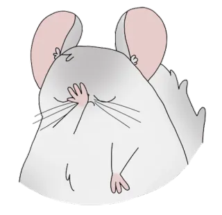 😐 chinchilla, lindo, animal, dibujo animado, ratón, roedor telegram sticker