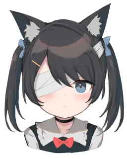 😶 Anime, Herido, Gato, Nekomimi telegram sticker