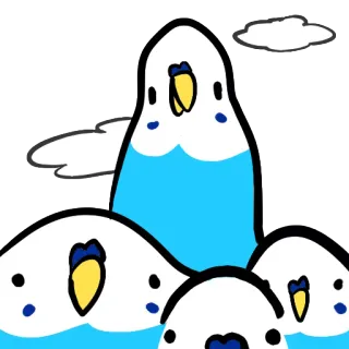 🏔 parkit, burung, imut, hewan, peliharaan, kawaii, berbulu telegram sticker