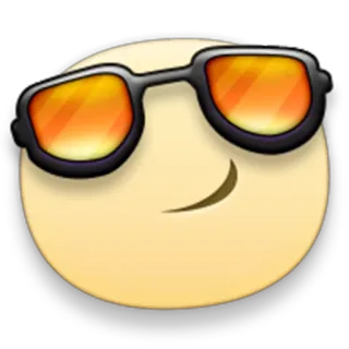 😎 smiley, emoticon, occhiali da sole, cool telegram sticker