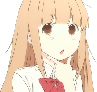 🤔 anime girl, cartoon character, cute, illustration, manga telegram sticker