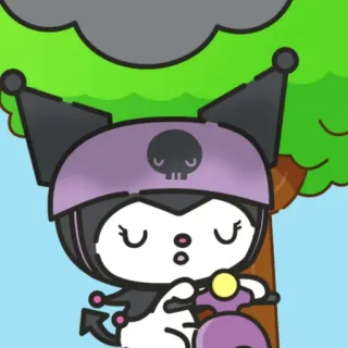🕸 Kuromi kawaii, cute, cartoon, anime telegram sticker
