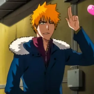 😉 Ichigo Bleach ichigo, anime, character, manga, bleach telegram sticker