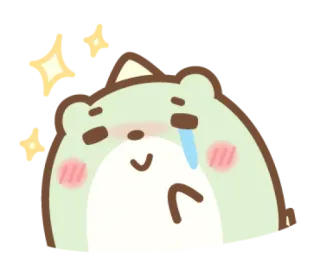 😢 fofo, kawaii, triste, chorando, emoji, animal telegram sticker