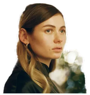 💎 Frau, Person, Porträt, weiblich, blond, Aufkleber telegram sticker